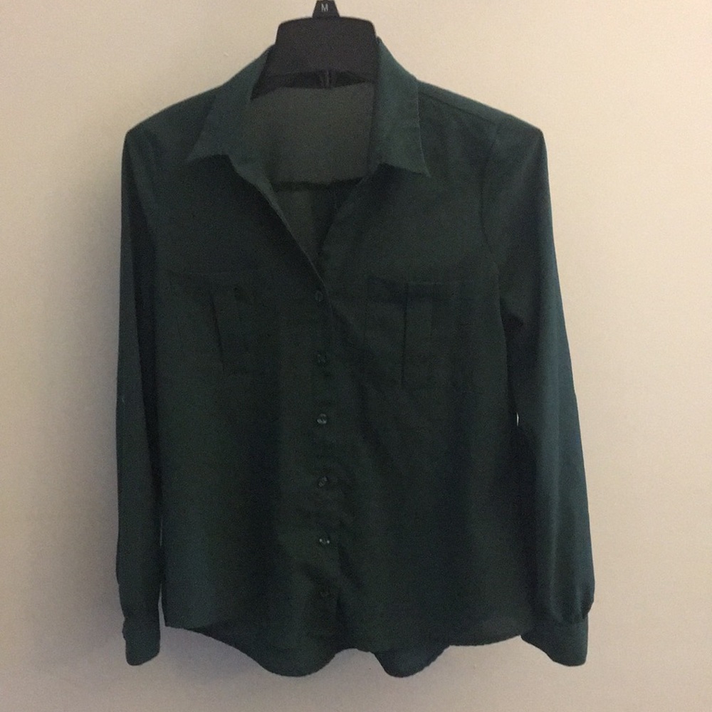 Emerald green blouse